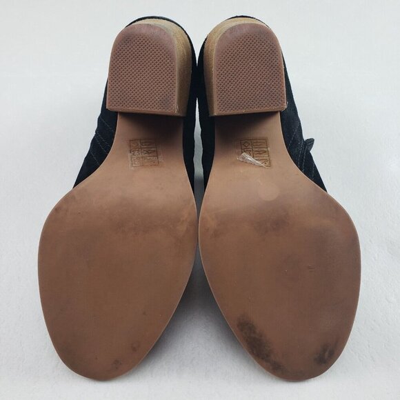 Jeffrey Campbell Rosalee Ankle Boot Womens 8 Black Suede Block Heel Slip On - Picture 9 of 12